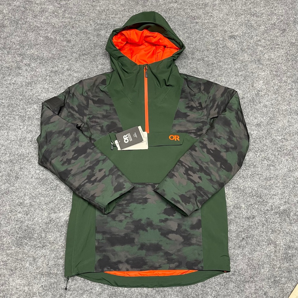 Outdoor Research Jacket Men Small Grove Camo Snowcrew Anorak Waterproof Gorpcore